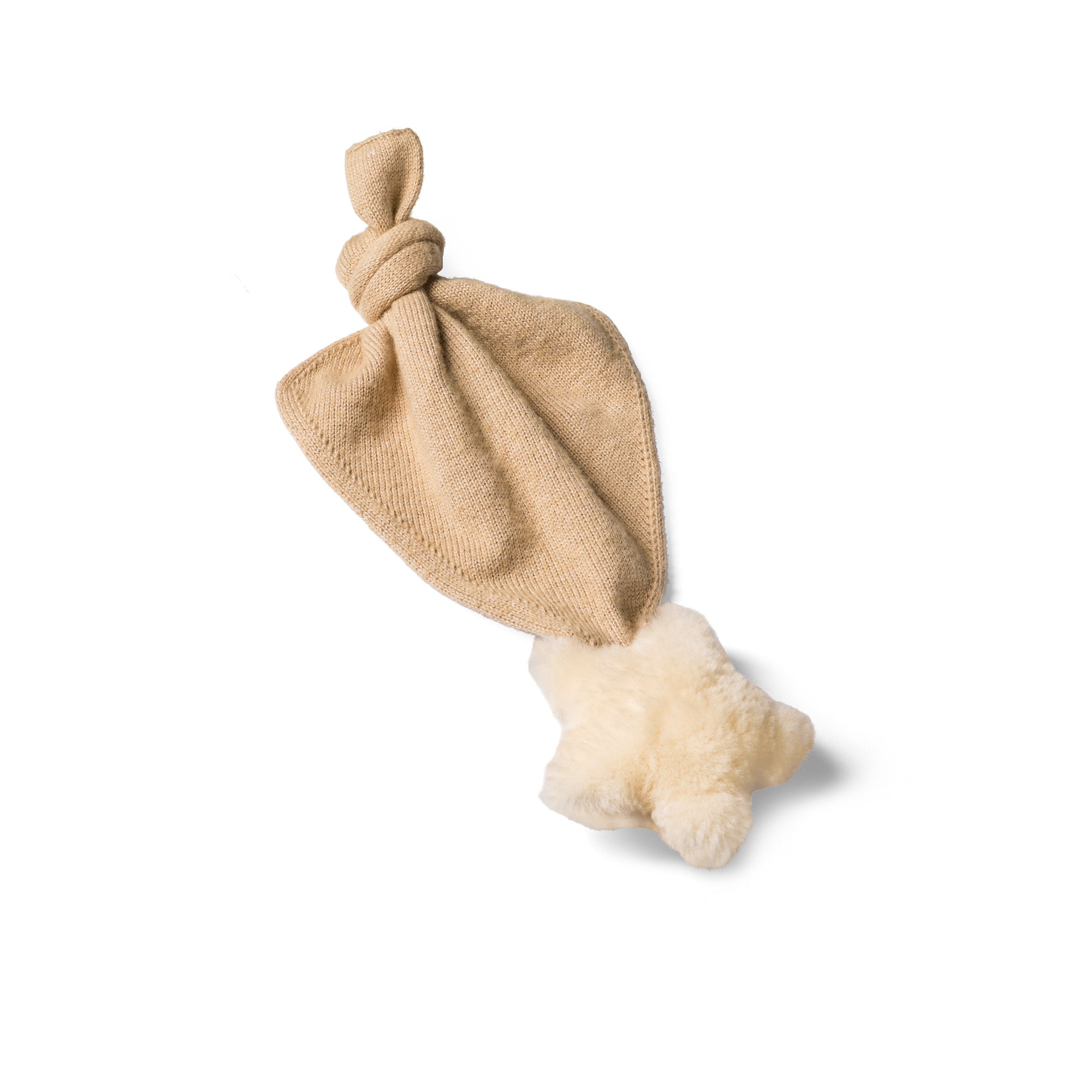 Baby Schmusetuch aus Merinowolle und Lammfell